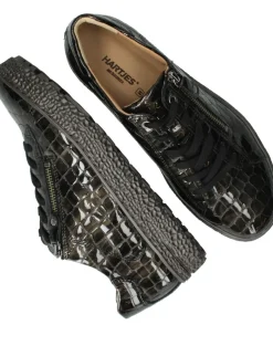 DAMES Hartjes Veterschoenen Zwart Dames