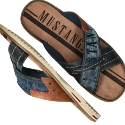Heren Mustang Slippers Blauw Heren