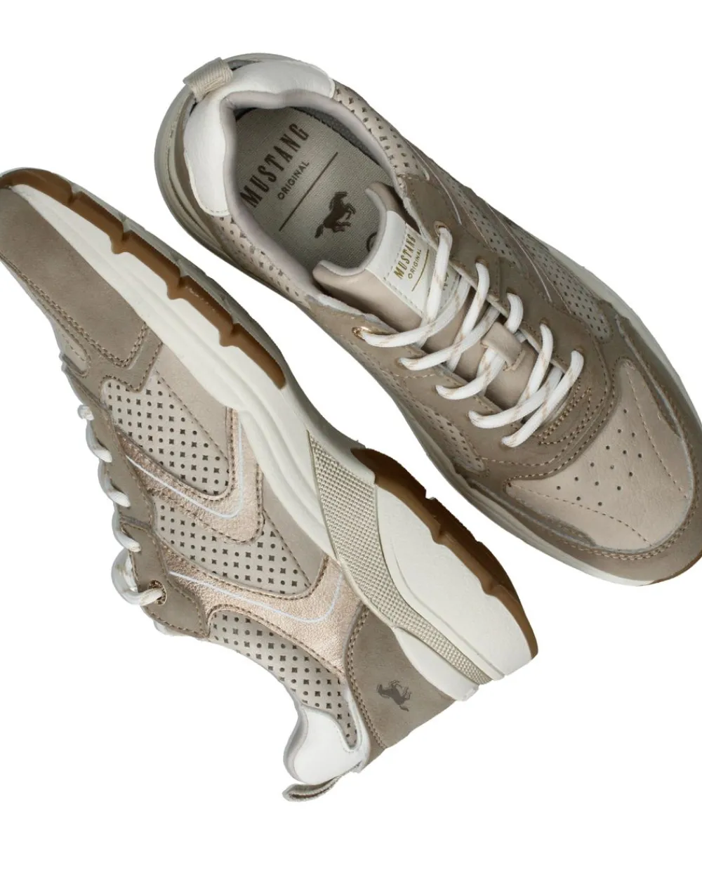 DAMES Mustang Sneakers Taupe Dames