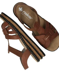 DAMES Rieker Sandalen Cognac Dames