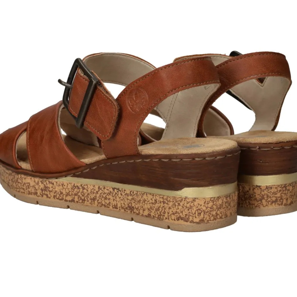 DAMES Rieker Sandalen Cognac Dames