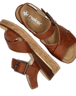DAMES Rieker Sandalen Cognac Dames
