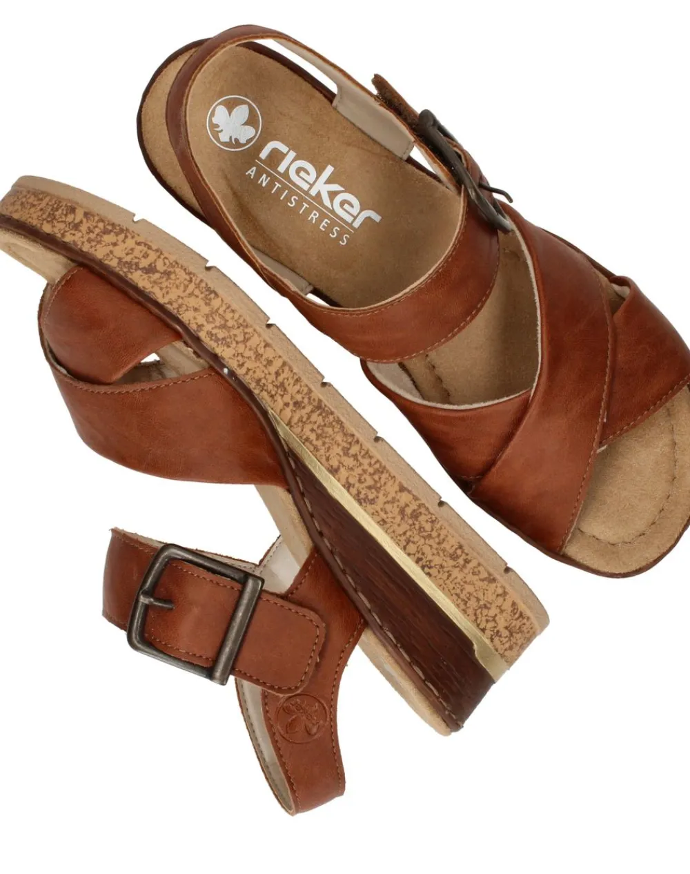DAMES Rieker Sandalen Cognac Dames