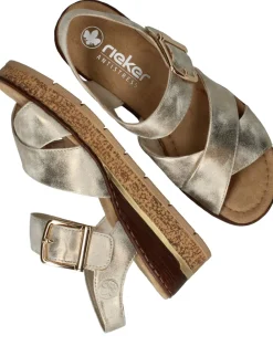 DAMES Rieker Sandalen Goud Dames