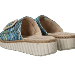 DAMES Rieker Slippers Blauw Dames