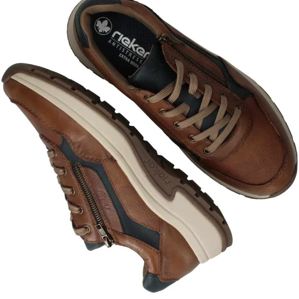 Heren Rieker Sneakers Bruin Heren