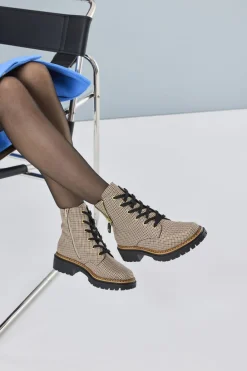 DAMES Rieker Veterboots Beige Dames