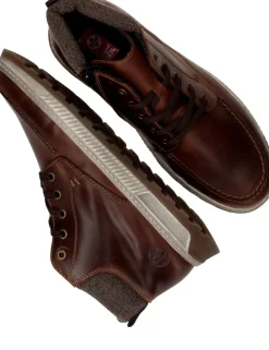 Heren Rieker Veterboots Bruin Heren