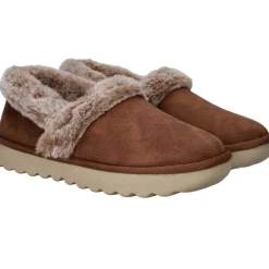 DAMES Skechers Cozy Up Pantoffels Bruin Dames