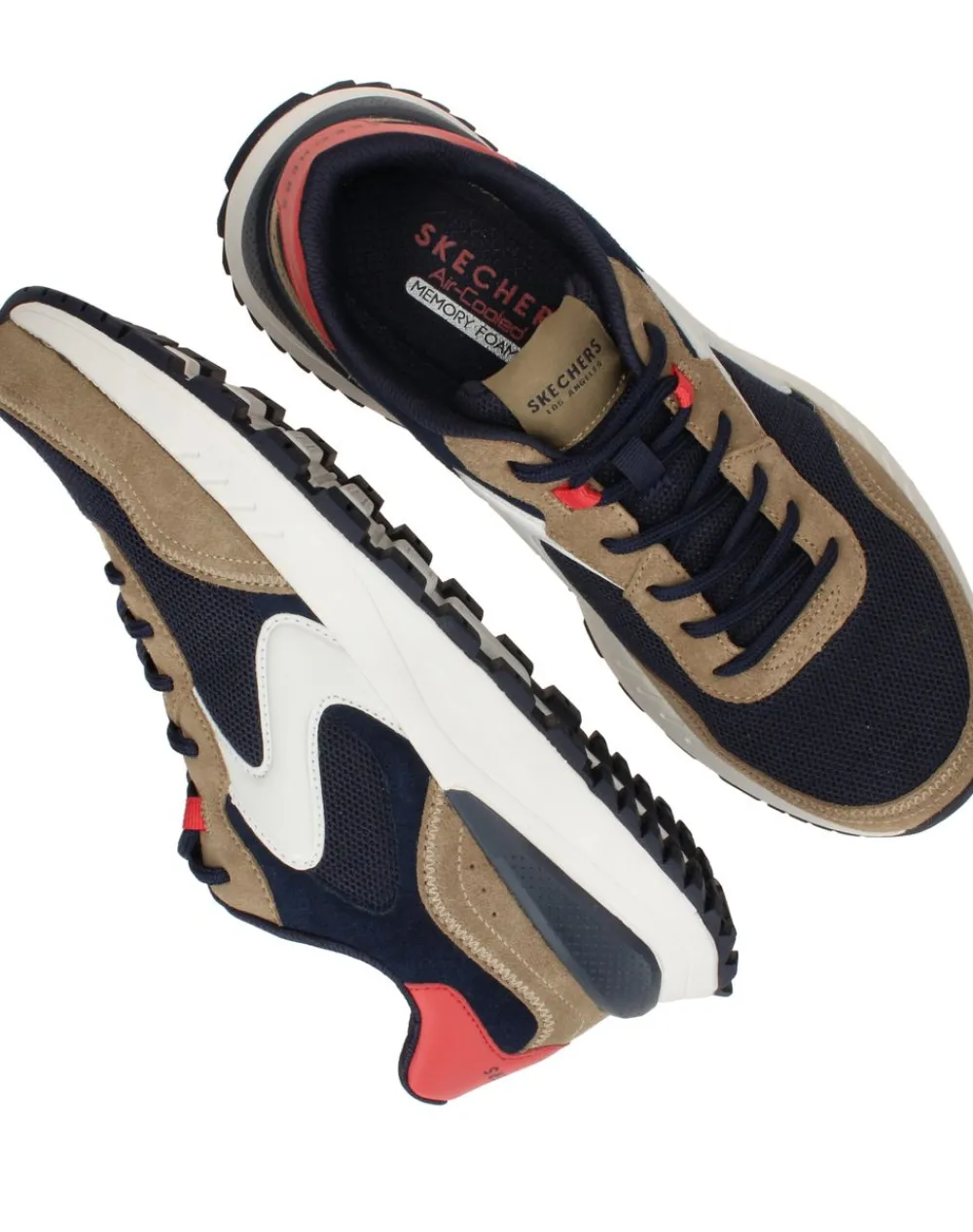 Heren Skechers Fury Dury Lace Low Sneakers Bruin Heren