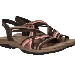 DAMES Skechers Reggae Slim Simply Stretch Sandalen Bruin Dames