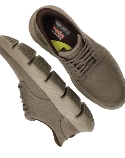 Heren Skechers Slip-Ins Garza Clive Instappers Taupe Heren