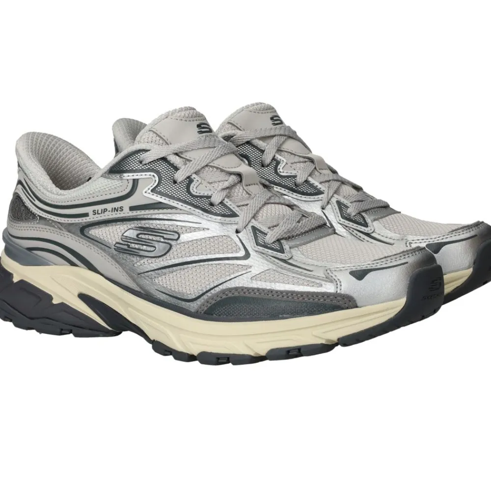 DAMES Skechers Stamina Sport Slip-Ins Sneakers Zilver Dames