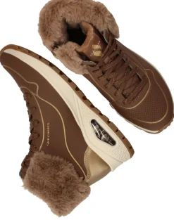 DAMES Skechers Uno Rugged Fall Shimmer Veterboots Bruin Dames