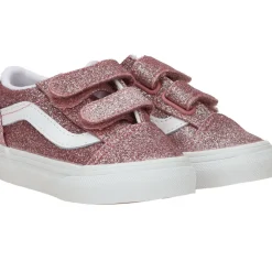 Vans Old Skool V Glitter Rose Gold Sneakers Meisjes