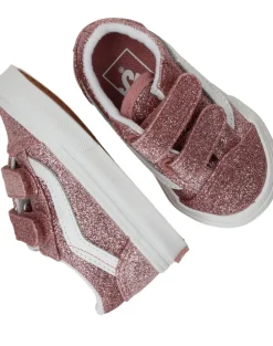 Vans Old Skool V Glitter Rose Gold Sneakers Meisjes