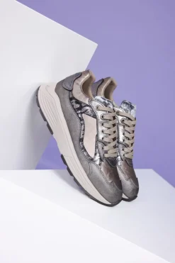 DAMES Xsensible Milau Stretchwalker Sneakers Zilver Dames